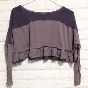LUSH Purple Ruffled Crop Top💜